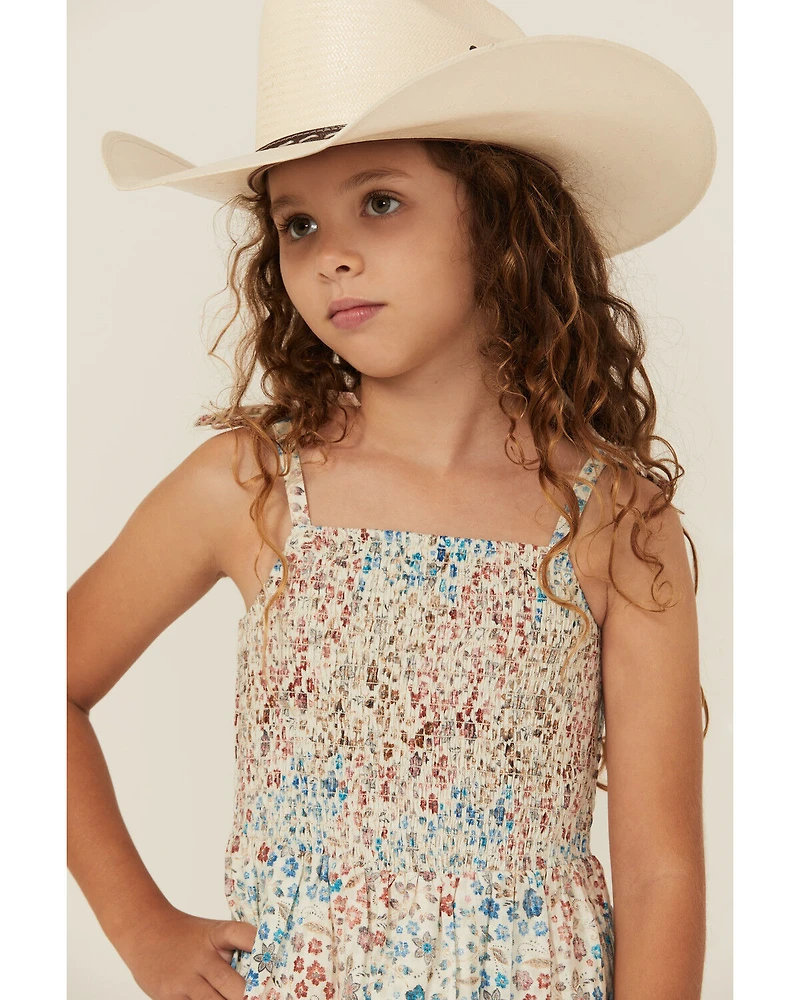 Shyanne Girls' Floral Print Sleeveless Midi Dress