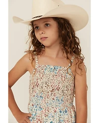 Shyanne Girls' Floral Print Sleeveless Midi Dress