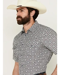 Gibson Men's Haven Geo Print Short Sleeve Snap Western Shirt