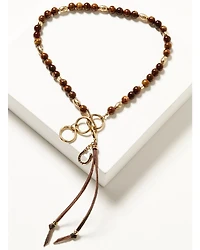 Shyanne Women's Summer Moon Antique Beaded Tassel Necklace