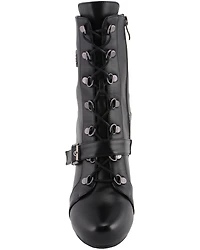 Milwaukee Leather Women's Block Heel Lace Front Boots - Round Toe