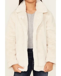 Urban Republic Girls' Long Faux Fur Coat