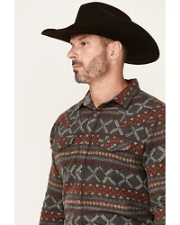 Cody James Men's Stand Tall Southwestern Print Long Sleeve Snap Western Shirt - Big