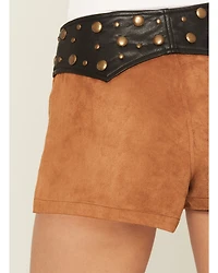 Show Me Your Mumu Women's Wilson Faux Suede Shorts