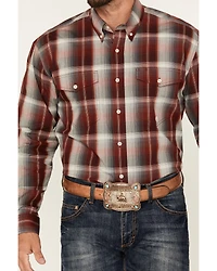 Roper Men's Amarillo Plaid Print Long Sleeve Button-Down Western Shirt