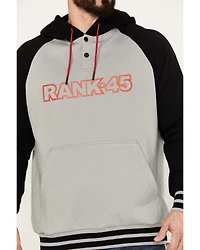 RANK 45® Men's Color Block Challenger Hooded Pullover