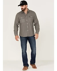 Brixton Men's Bowery Chamois Solid Long Sleeve Button-Down Western Shirt