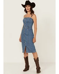 Levi's Women's Denim Bustier Midi Dress