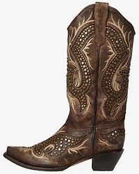 Corral Women's Embroidery & Studs Western Boots - Snip Toe