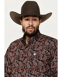 Cinch Men's Paisley Print Long Sleeve Button-Down Western Shirt