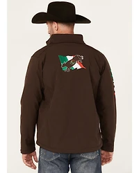 Cowboy Hardware Men's Mexico Flag Bull Softshell Zip Jacket