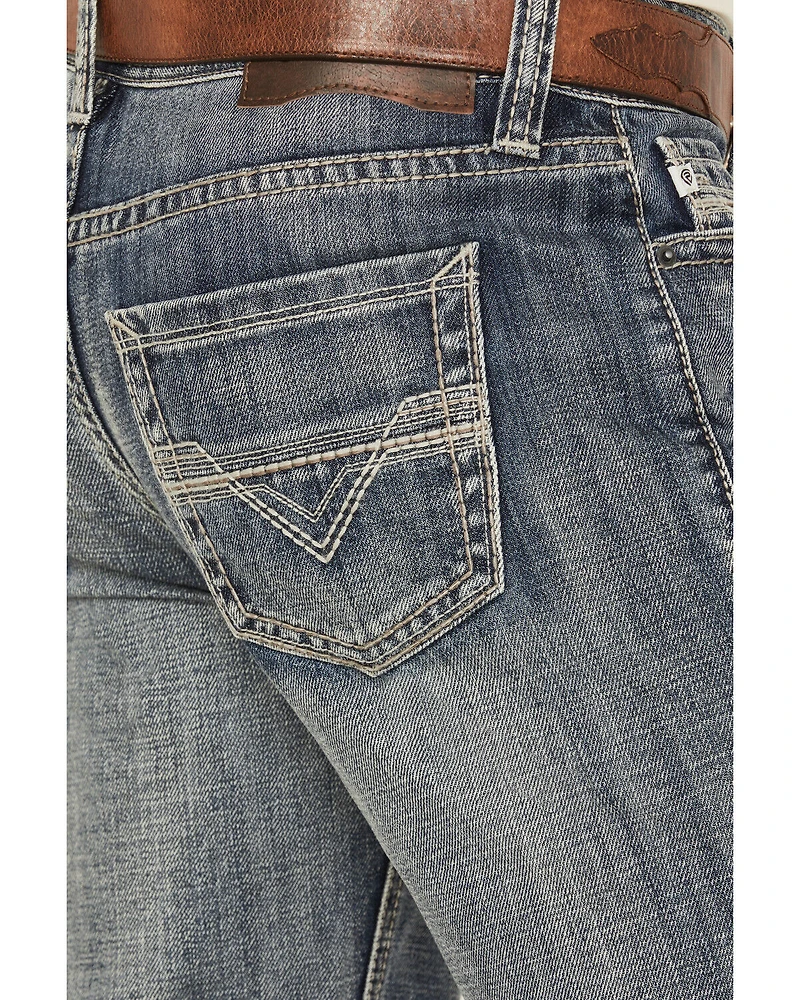 Rock & Roll Denim Men's Double Barrel Medium Wash Straight Jeans