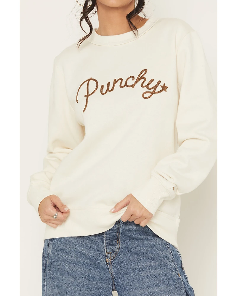 Hooey Women's Punchy Embroidered Crewneck Sweatshirt