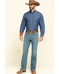 RANK 45® Men's Scoreline Wash Trigger Slim Bootcut 4-Way Performance Stretch Denim Jeans