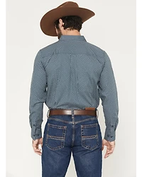 Cody James Men's Bourbon Geo Print Long Sleeve Button-Down Stretch Western Shirt