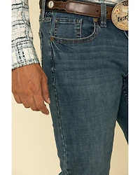 Cody James Men's High Roller Stackable Stretch Straight Medium Wash Jeans