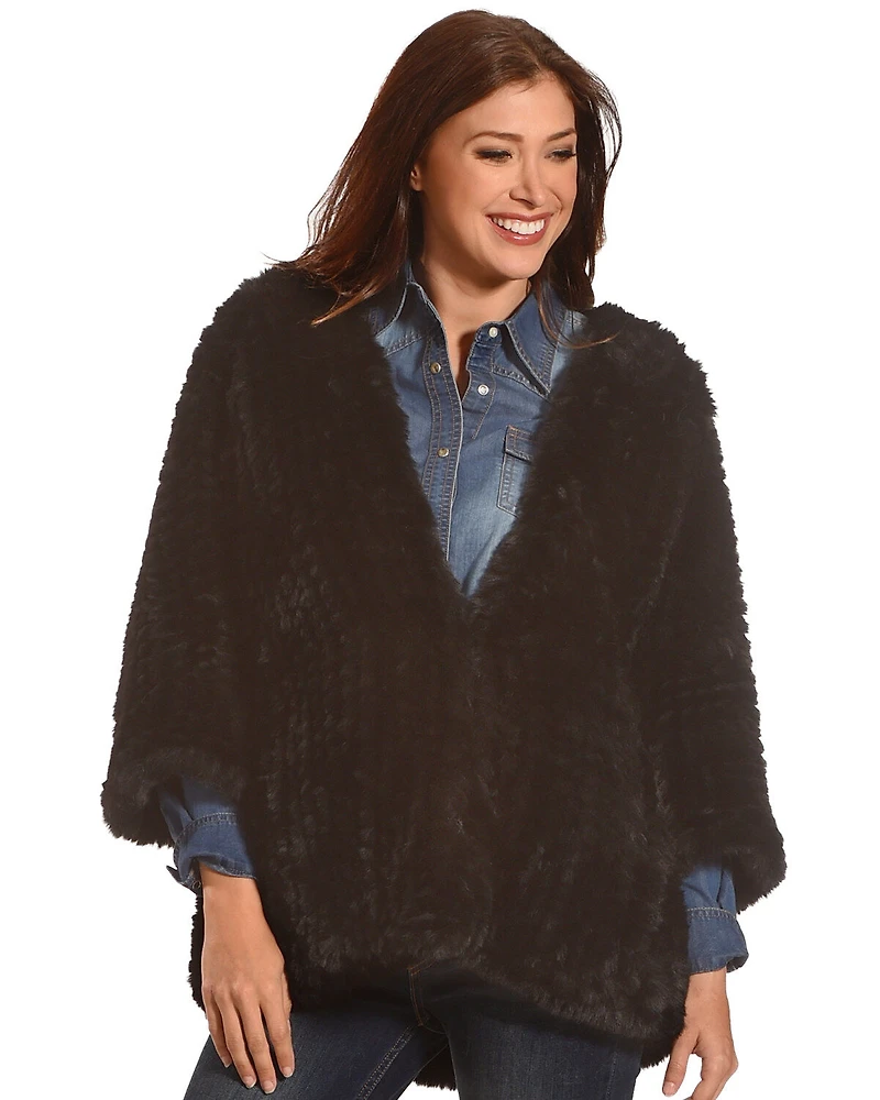 Tractr Women's Faux Fur Cardigan