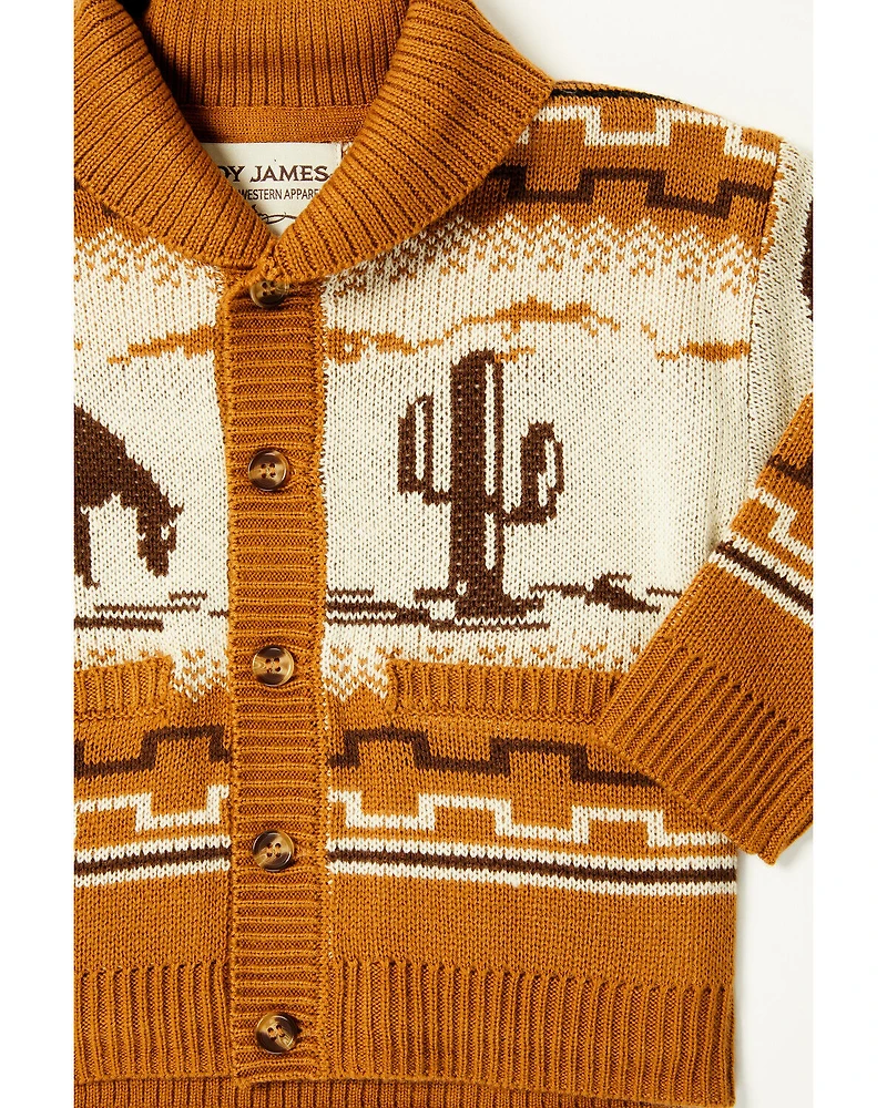 Cody James Toddler Boys' Barney Southwestern Print Button-Down Cardigan