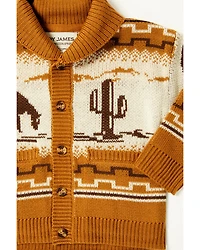 Cody James Toddler Boys' Barney Southwestern Print Button-Down Cardigan