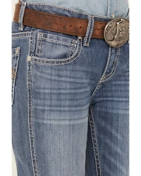 Shyanne Little Girls' Light Wash Stretch Bootcut Riding Jeans