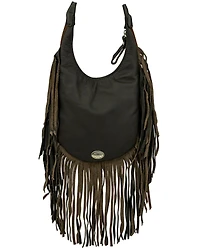 American West Women's Studded Fringe Crossbody Bag