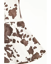 Shyanne Toddler Girls' Carly Faux Suede Cow Print Flare Pants
