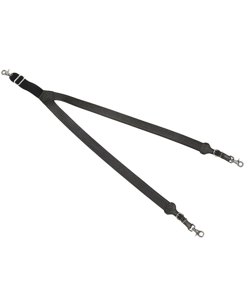 Nocona Black Leather Suspenders