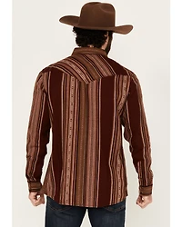 Moonshine Spirit Men's Whiskey Tango Striped Long Sleeve Snap Western Shirt