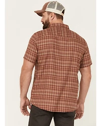 North River Men's Cozy Cotton Small Plaid Short Sleeve Button-Down Western Shirt