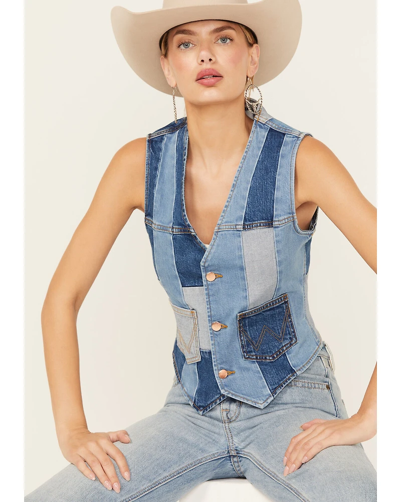 Wrangler x Lainey Wilson Women's Patchwork Denim Vest