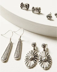 Idyllwind Women's 5-piece Silver Hayden Earrings Set