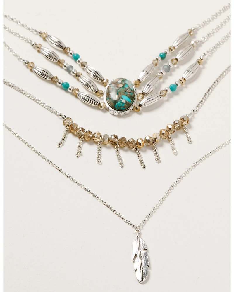 Shyanne Women's Mystic Summer Chunky Layered Choker Necklace