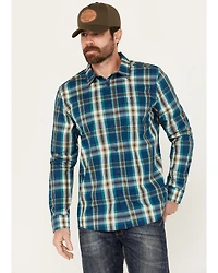 Brothers and Sons Men's Aransas Plaid Print Long Sleeve Button Down Western Shirt