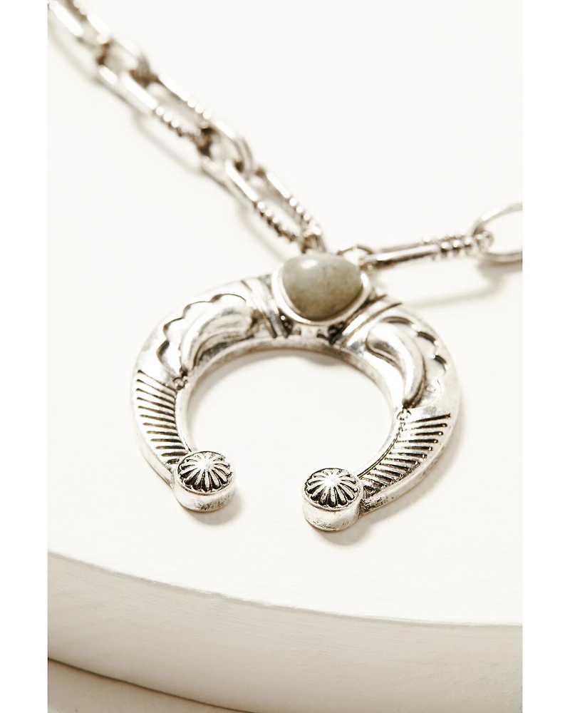 Shyanne Women's Soleil Squash Blossom Silver Necklace