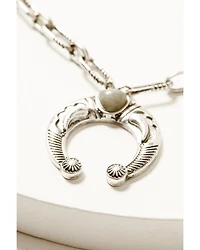 Shyanne Women's Soleil Squash Blossom Silver Necklace