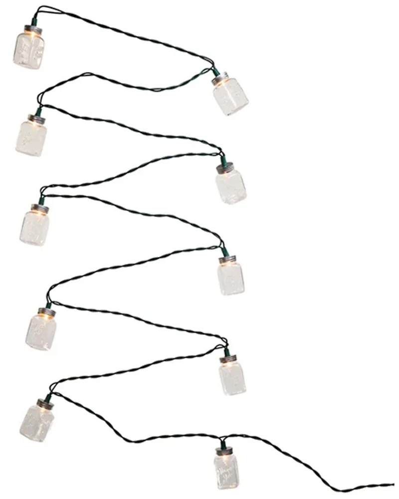 Kurt Adler Mason Jar String Light Set