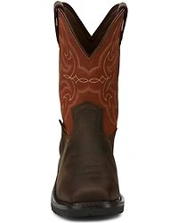 Justin Men's Ricochet Waterproof Western Work Boots - Composite Toe Met Guard