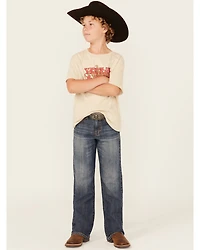Cody James Boys' Wolfstooth Relaxed Bootcut Stretch Denim Jeans