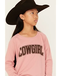 Roper Girls' Cowgirl Graphic Crewneck