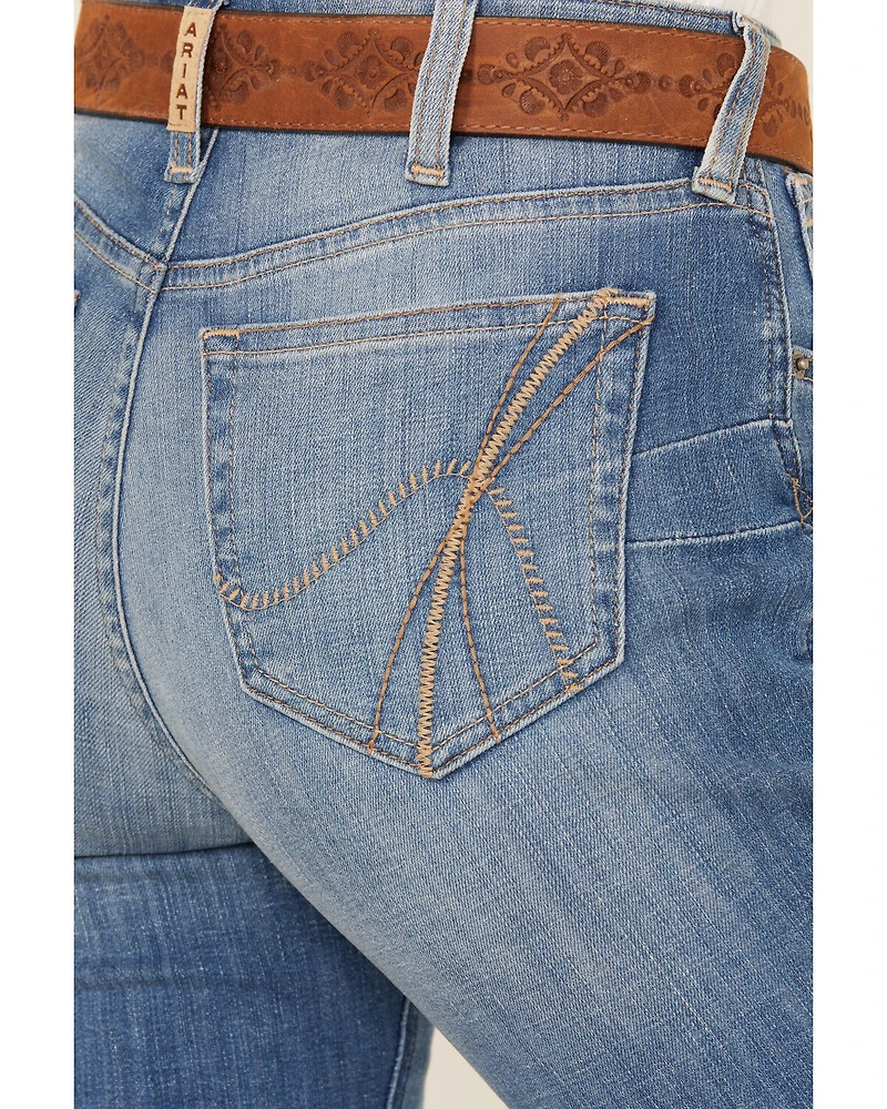 Ariat Women's Cassandra Medium Wash High Rise Bootcut Stretch Denim Jeans