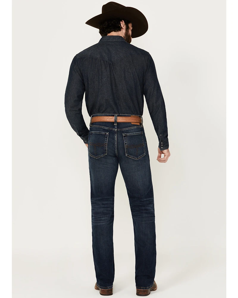 Blue Ranchwear Men's Bandera Wash Bronson Slim Straight Stretch Denim Jeans