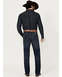 Blue Ranchwear Men's Bandera Wash Bronson Slim Straight Stretch Denim Jeans