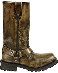 Milwaukee Leather Men's Waterproof 11" Harness Boots - Square Toe