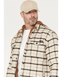 Hawx Men's Bronson Plaid Print Insulated Hooded Flannel Shirt Jacket
