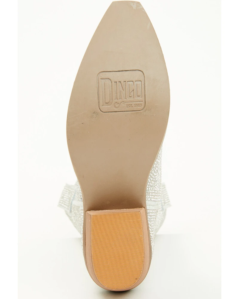 Dingo Girls' Silver Dollar Embellished Western Boots - Snip Toe
