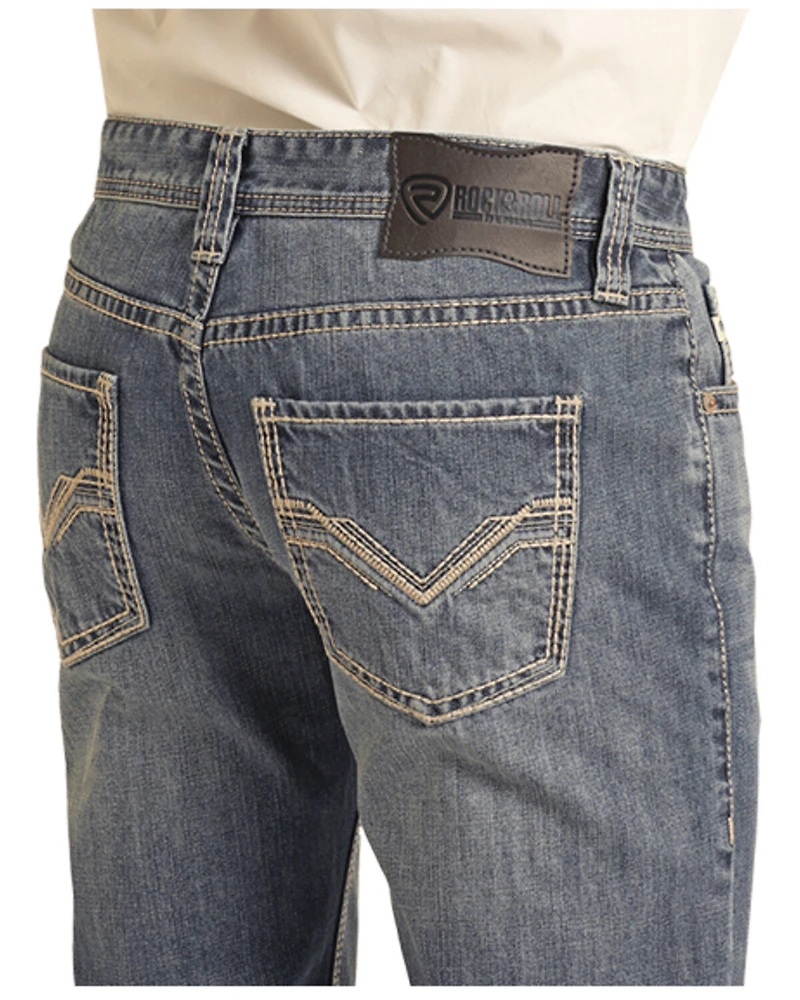 Rock & Roll Denim Men's Pistol Light Wash Slim Straight Reflex Jeans