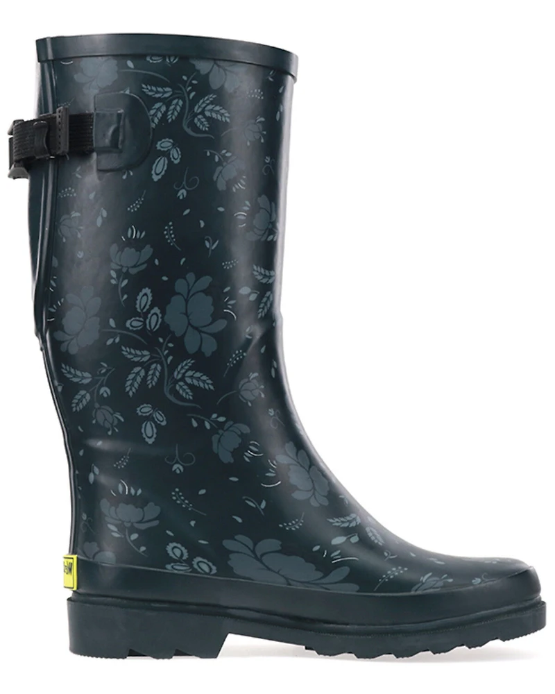 Western Chief Women's Feminine Floral Wide Calf Tall Rain Boots