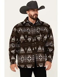 Outback Trading Co. Men's Brown Hudson Southwestern Print Long Sleeve Heavy Snap Western Shirt