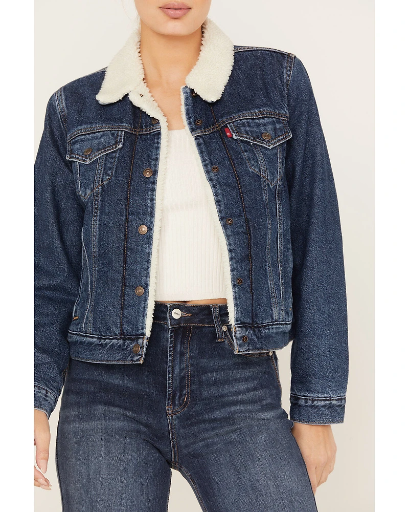 Levi's Women's Worn Original Sherpa Trucker Jacket