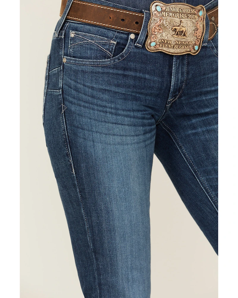 Ariat Women's Dark Wash Ariana Mid Rise Bootcut Stretch Denim Jeans